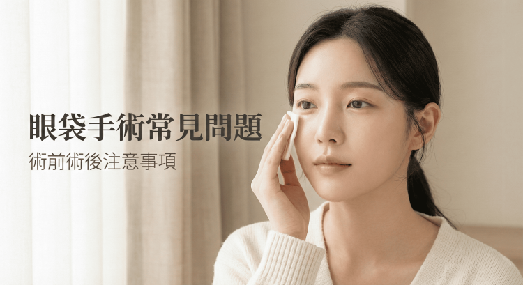 眼袋手術常見問題，術前術後注意事項。